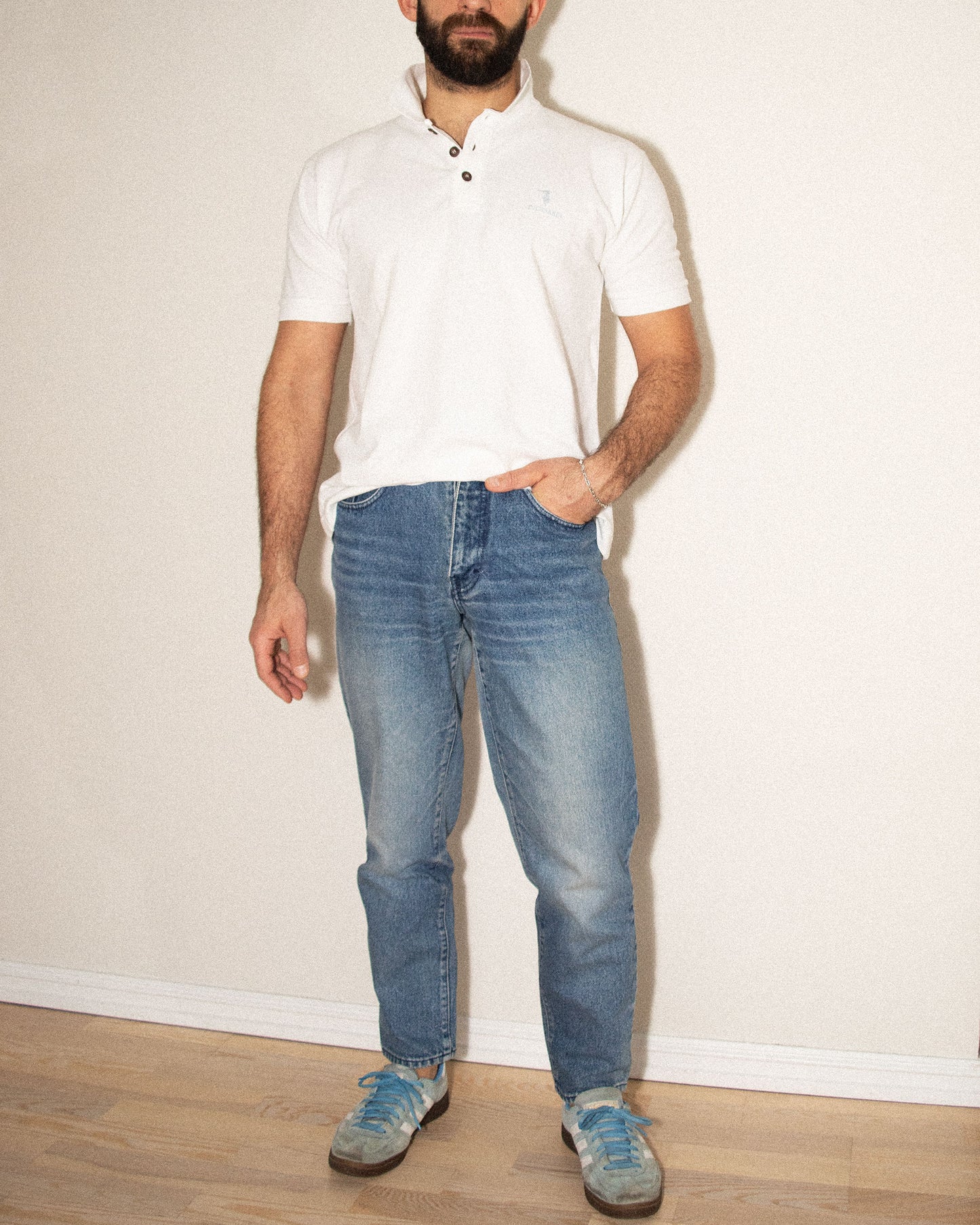 Vintage Trussardi blue jeans – classic Italian denim.