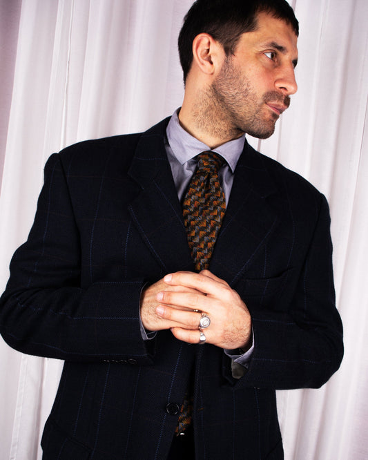 Herringbone Check Blazer (XL)