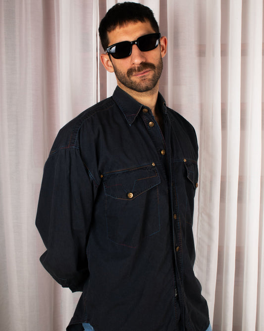 Dark Denim Button Shirt (M)