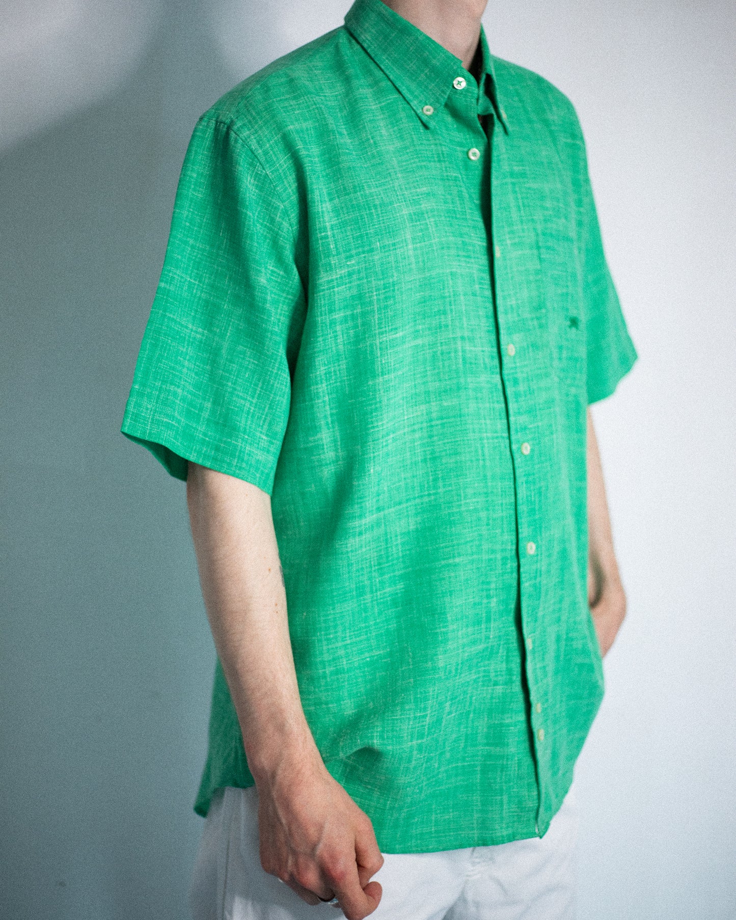 Short Sleeve Linen Shirt (L)