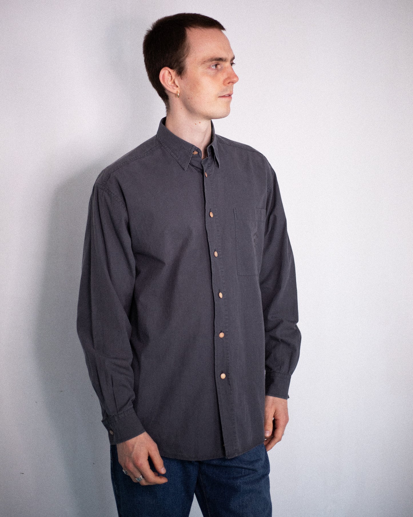Relaxed Button Down Shirt (M)