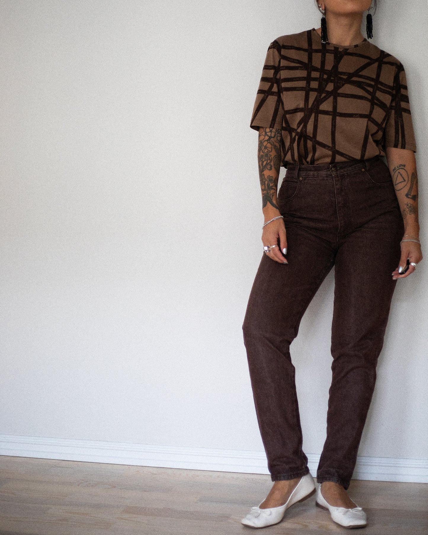 High Waist Taper Jeans (S)