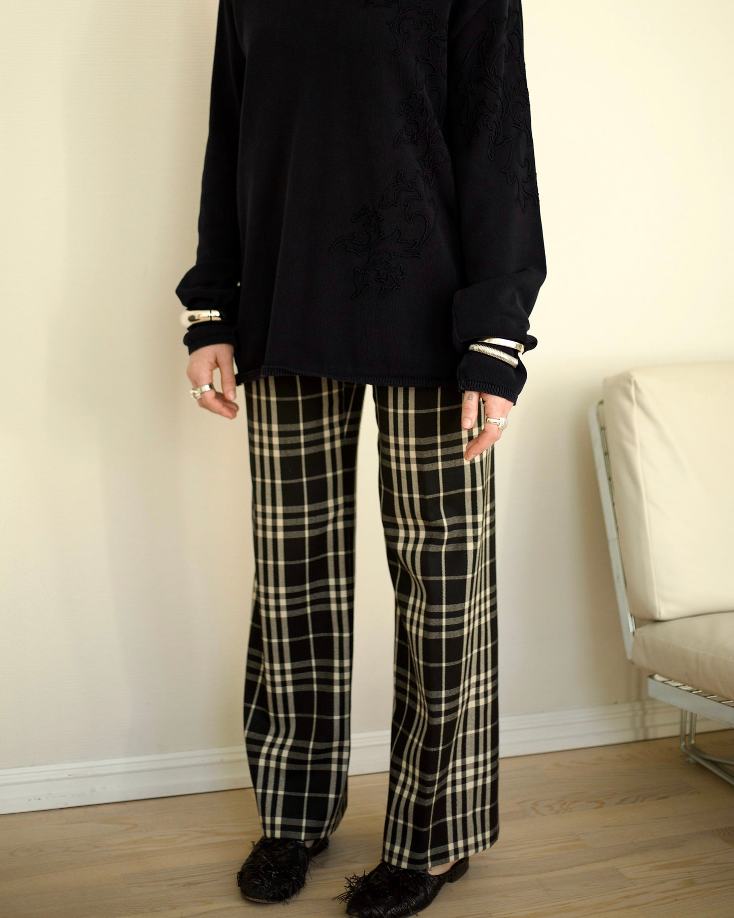 Checkered Wool Pants (XS/S)
