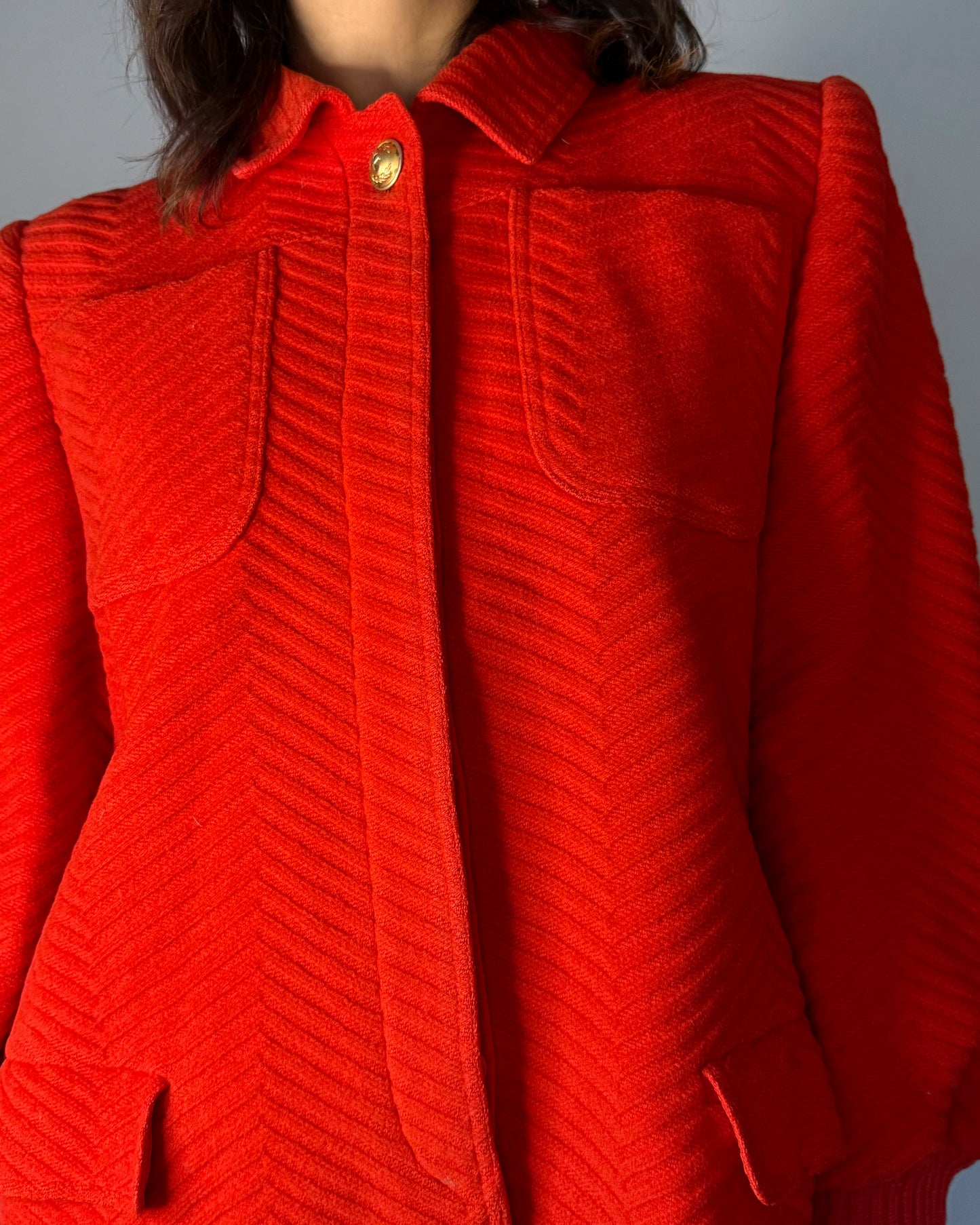 Red A-Line Coat (M)