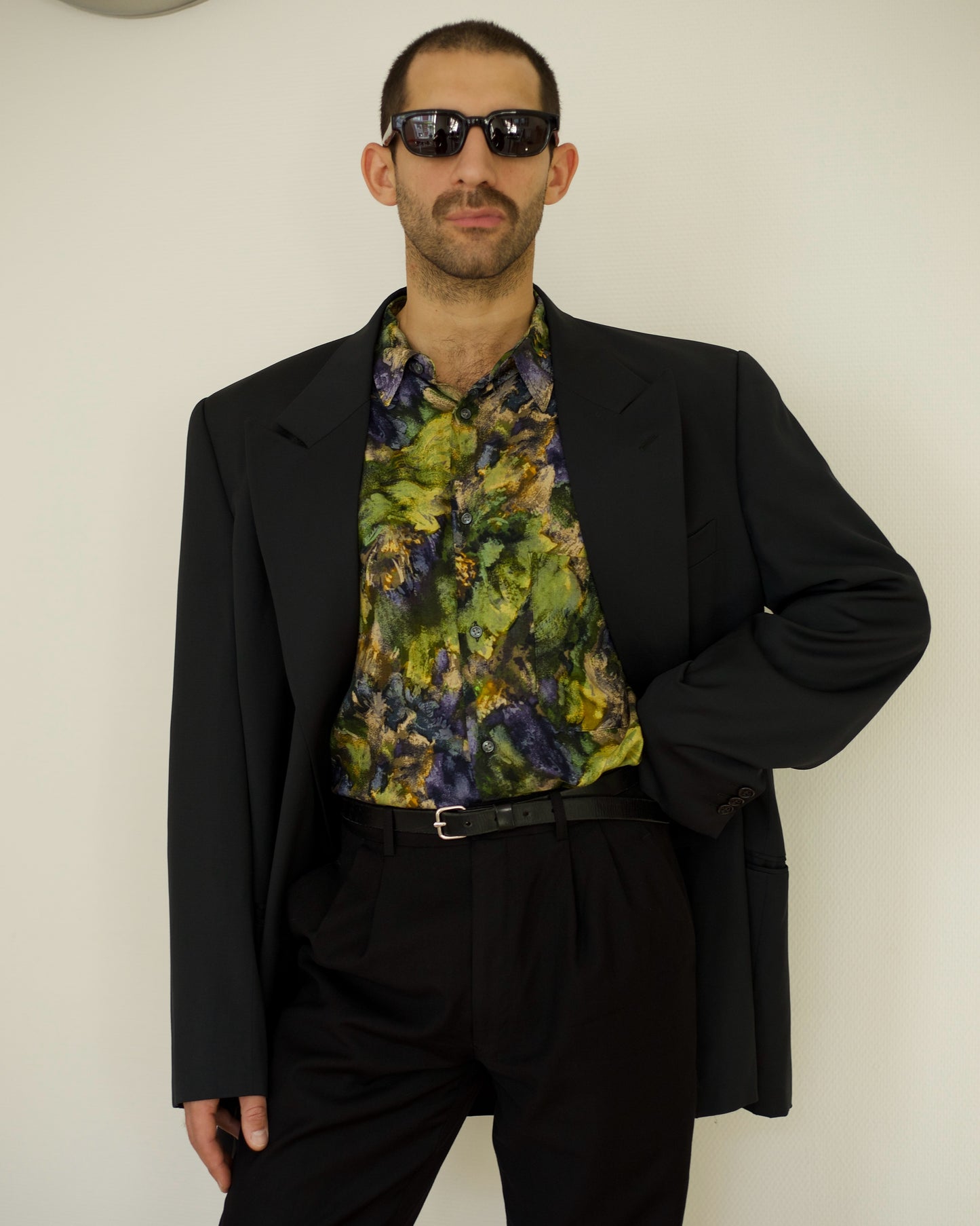 Vintage Valentino grey wool blazer, Italian designer menswear,