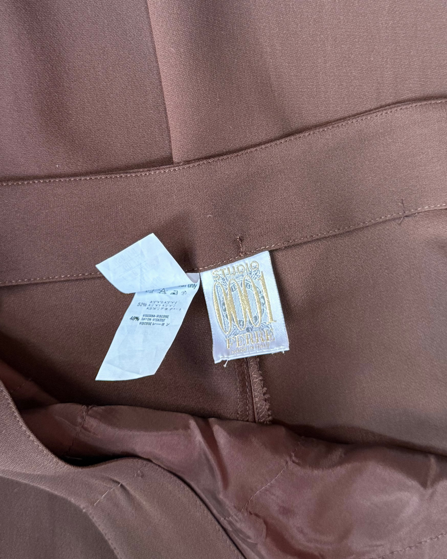 High-Waist Wide-Leg Trousers (M)