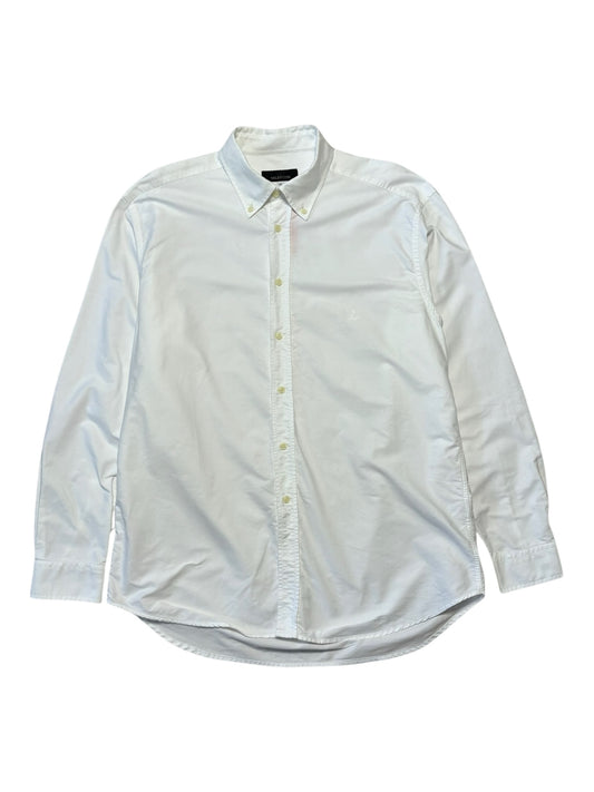 Flat lay of Valentino white oxford shirt, front view
