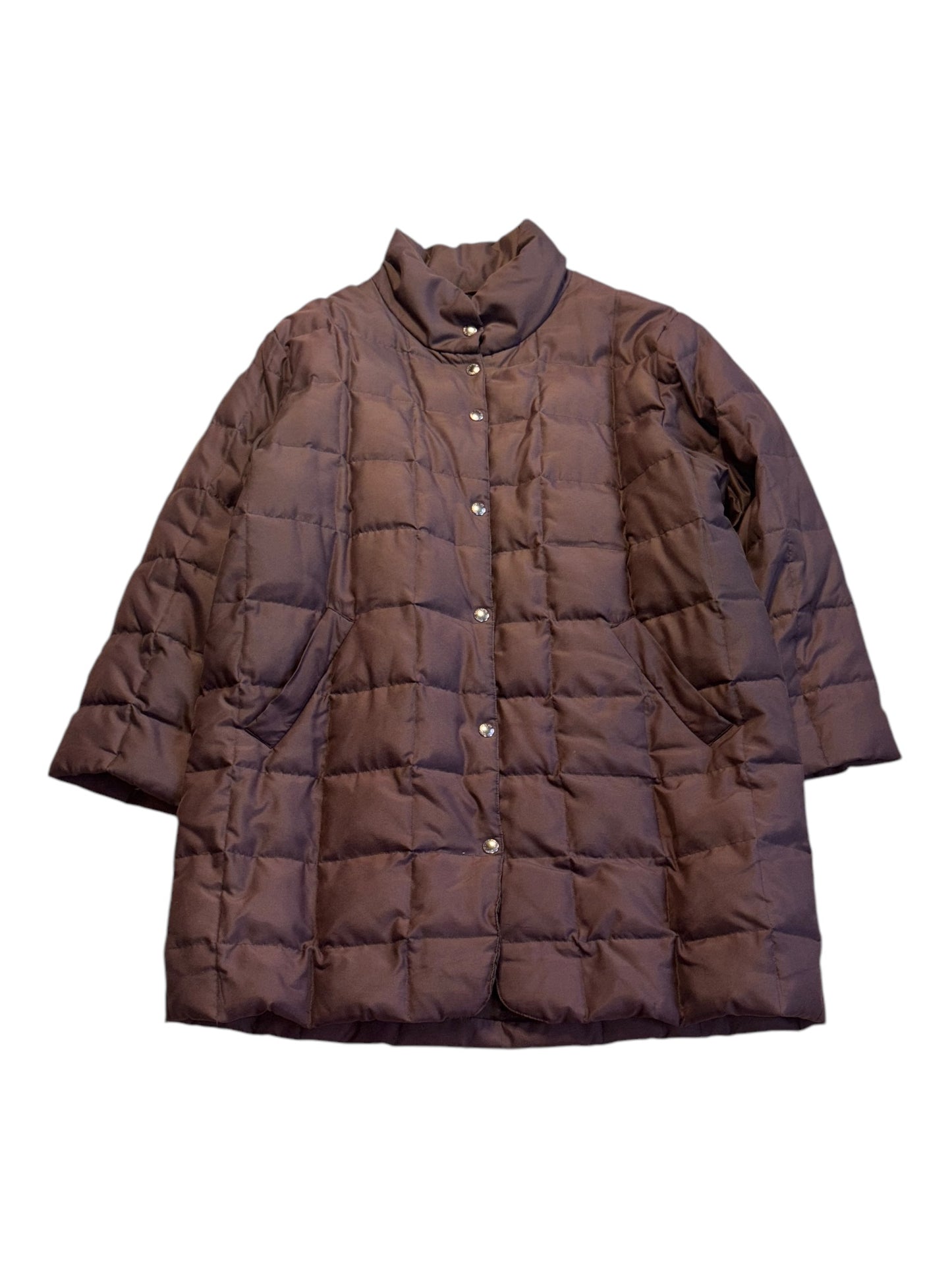 Chocolate Block Quilted Coat (L)