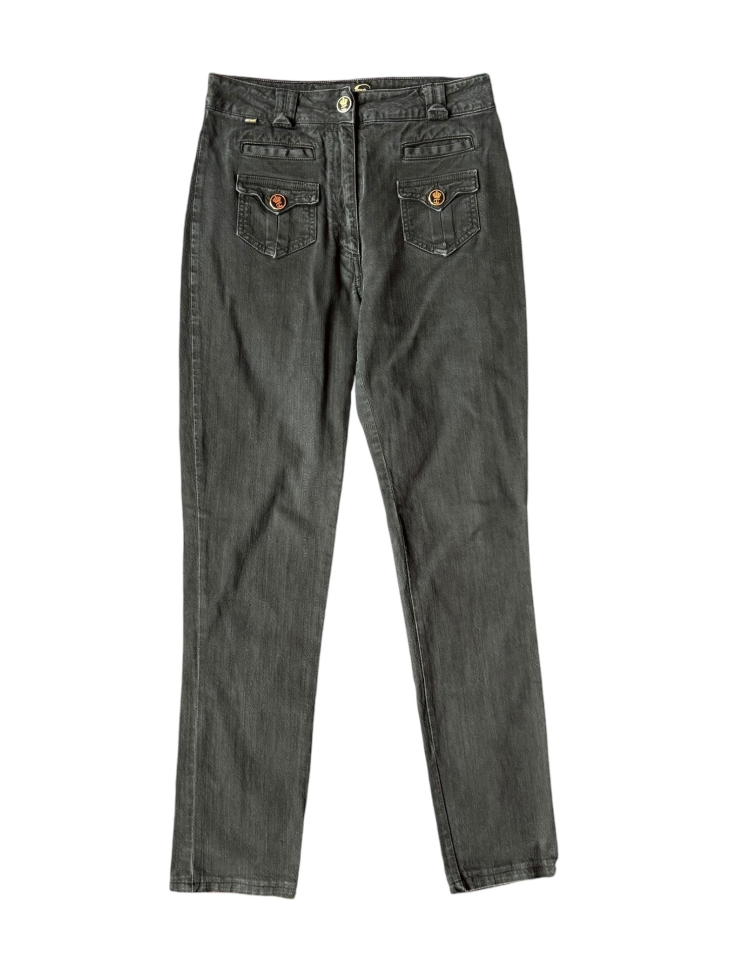 Just Cavalli vintage black jeans – Italian designer denim.