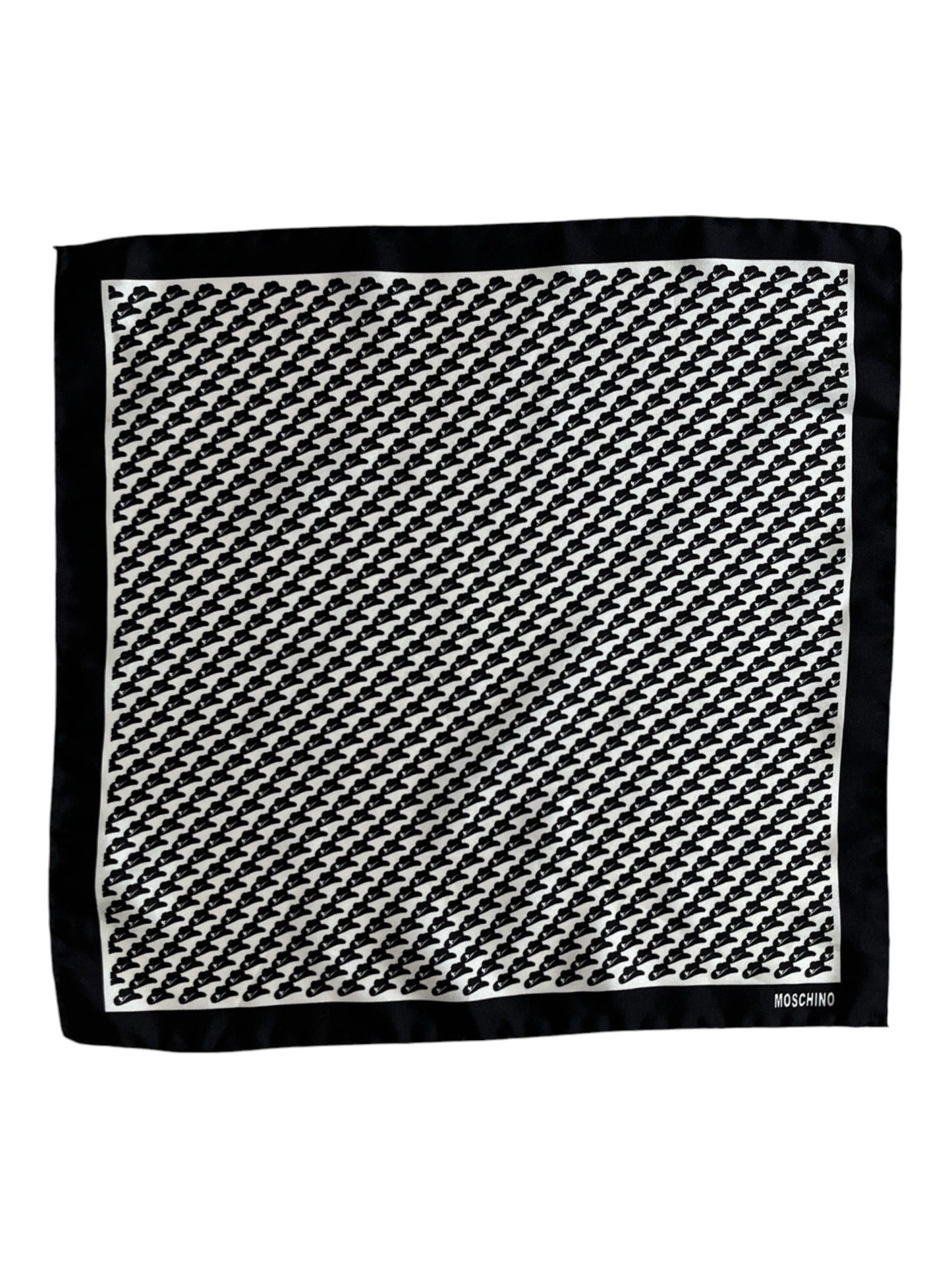 Luxury Moschino handkerchief with bold print – rare designer accessory