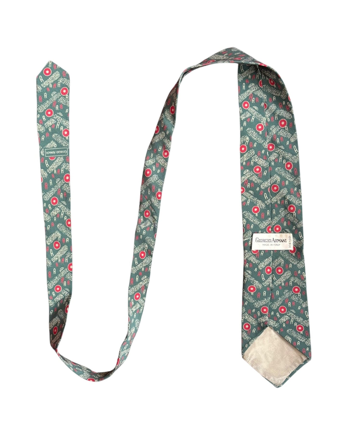 Sage Geometric Silk Necktie