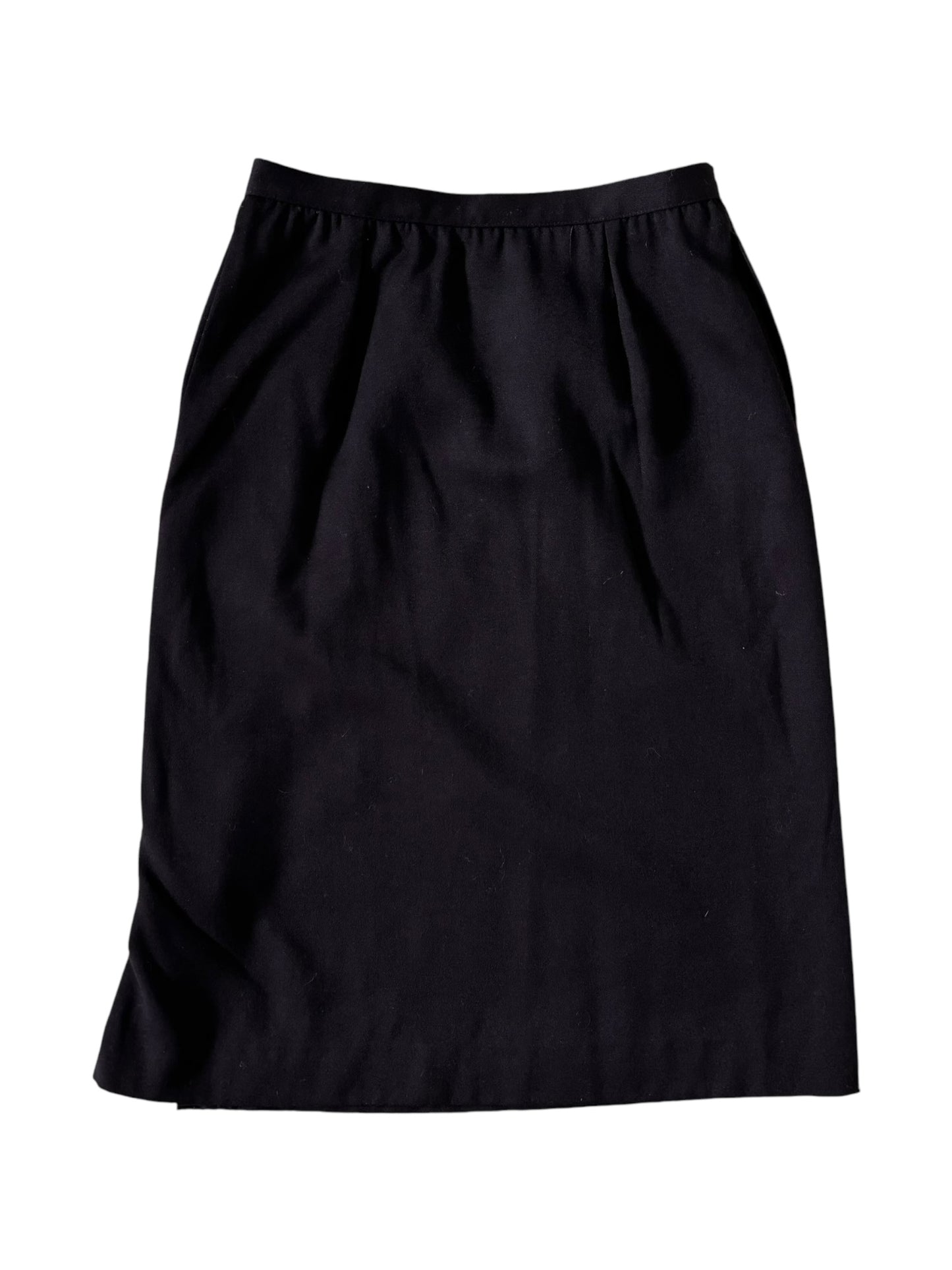 Vintage Valentino Miss V wool skirt in black, size M – minimalist Italian design from the 1990s