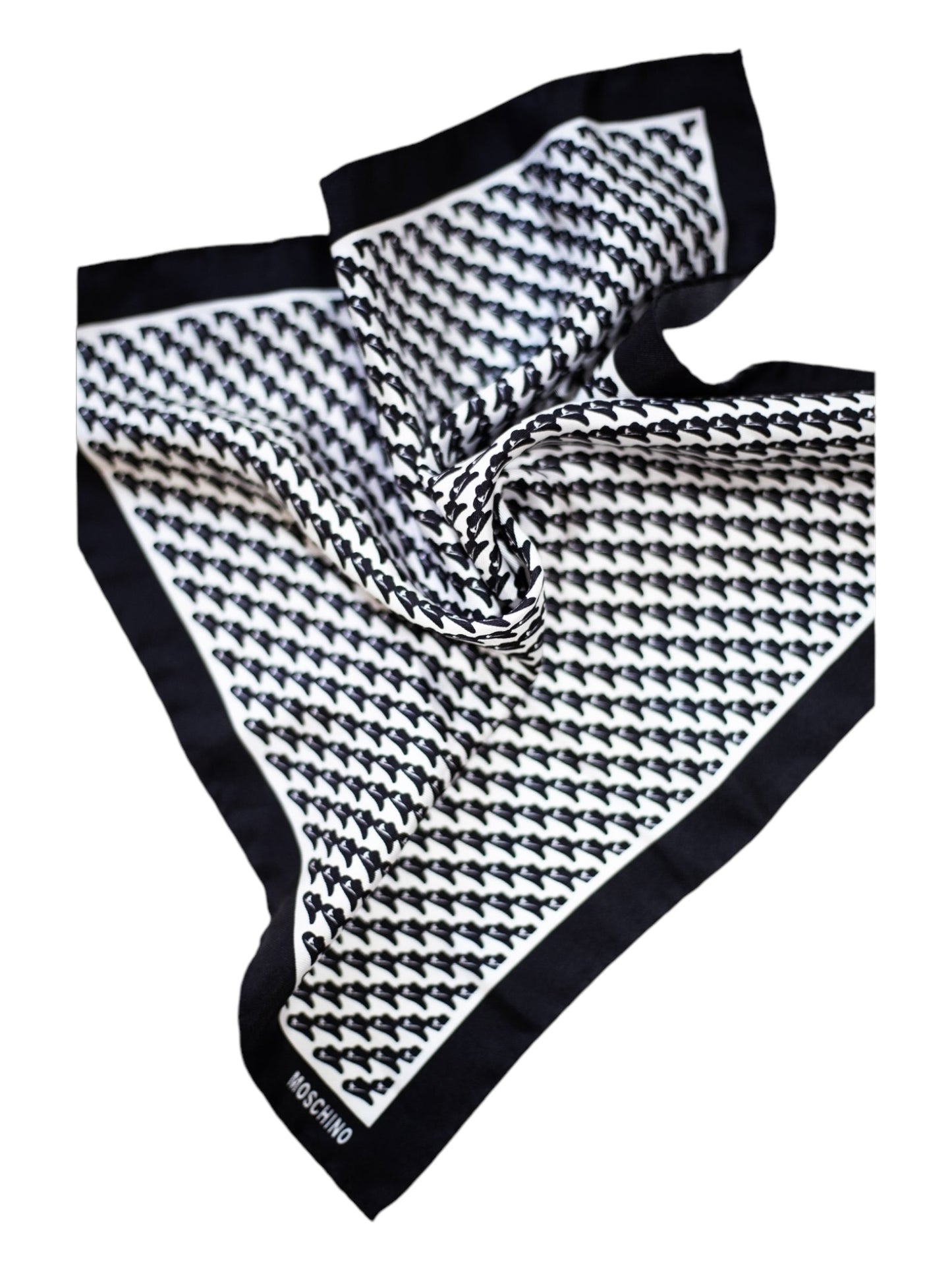 Luxury Moschino handkerchief with bold print – rare designer accessory