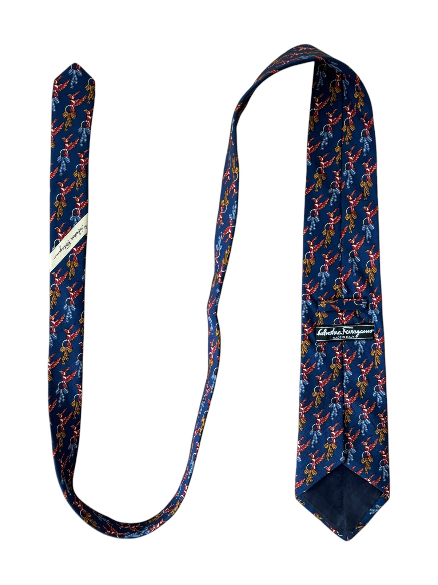 Vintage Salvatore Ferragamo silk tie – luxury designer necktie