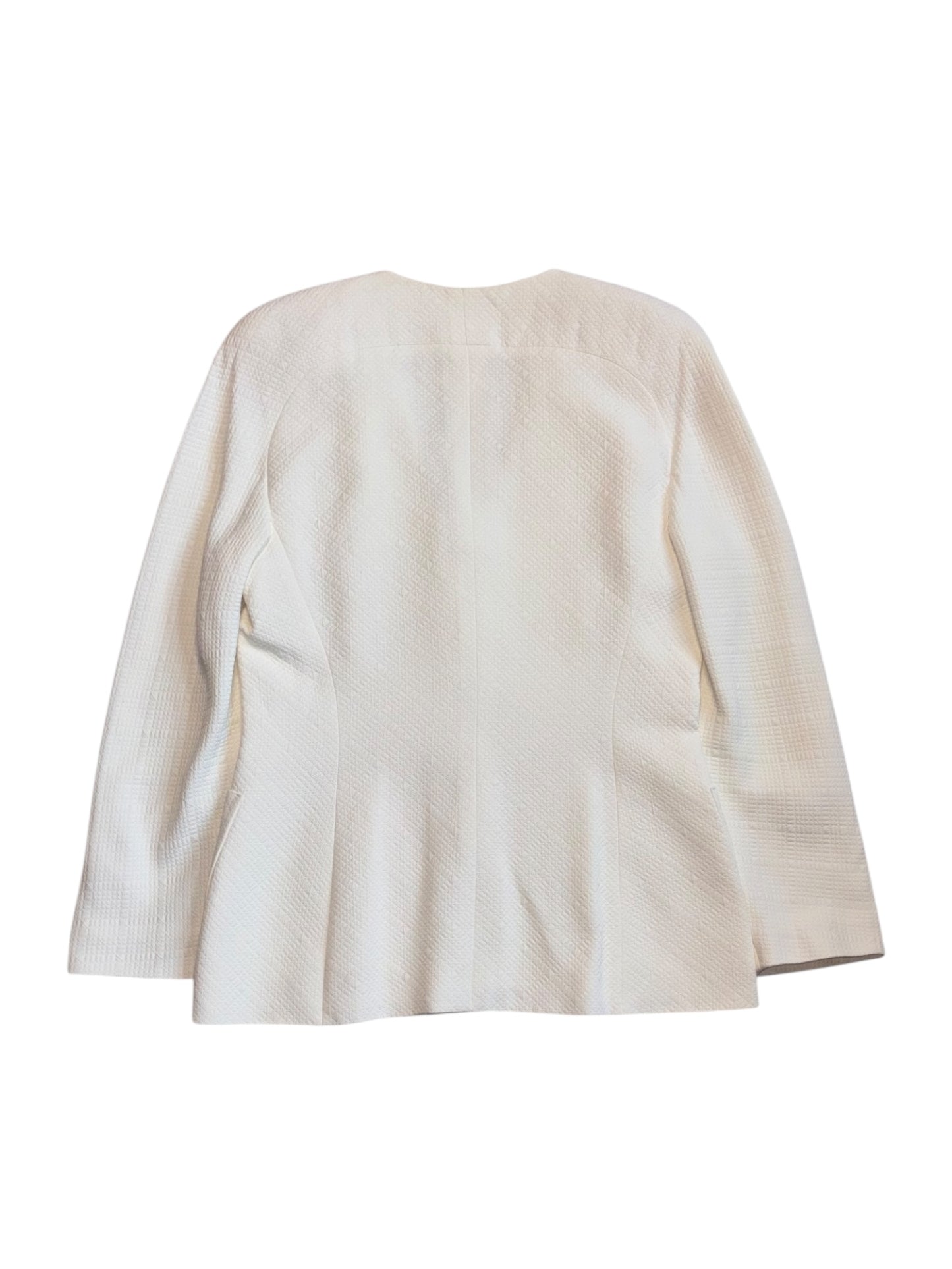 Back view of Gianfranco Ferré Studio 0001 off-white blazer with subtle shaping