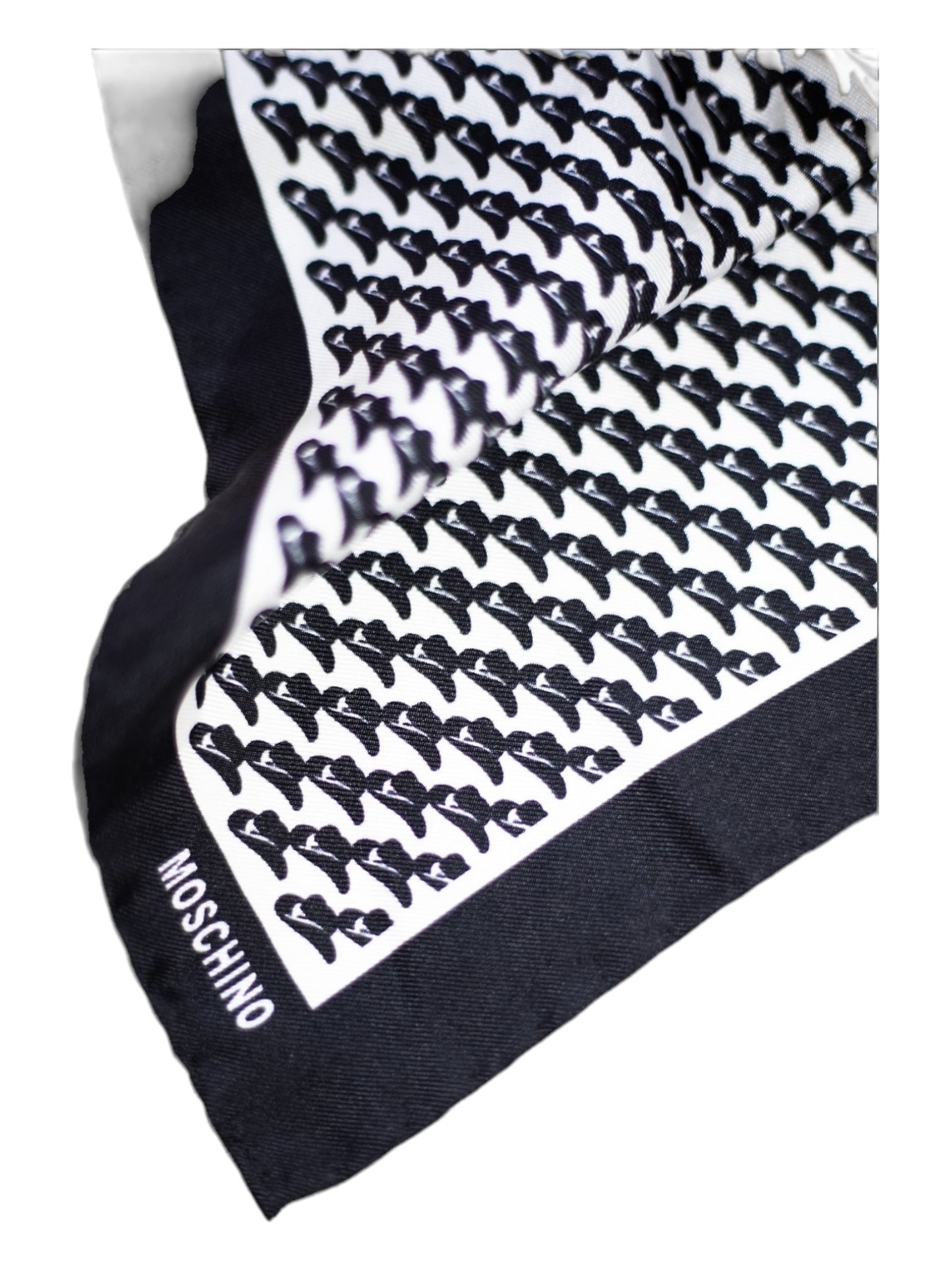 Luxury Moschino handkerchief with bold print – rare designer accessory