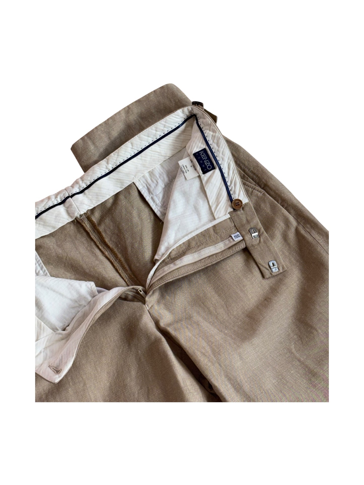 Vintage Kenzo linen pants – designer lightweight trousers