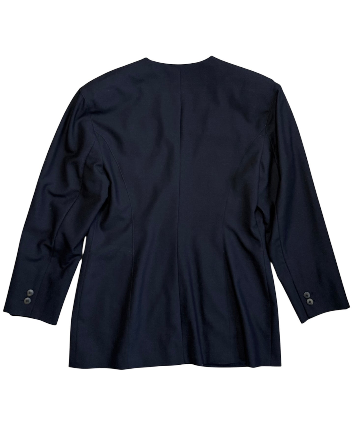 Navy Collarless Blazer (M/L)