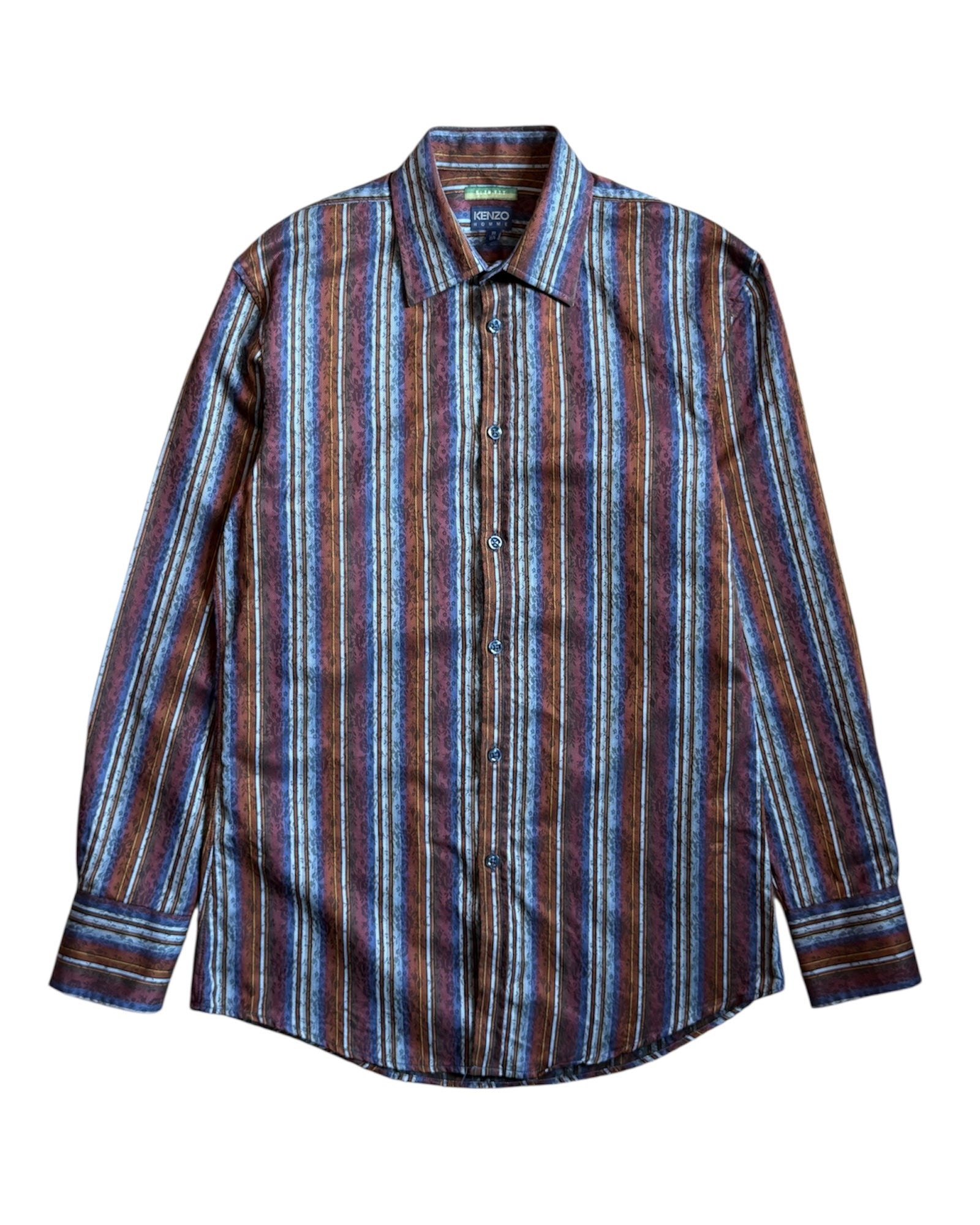 Kenzo Homme Vintage Striped Cotton Shirt – Size 39 – Va Bene