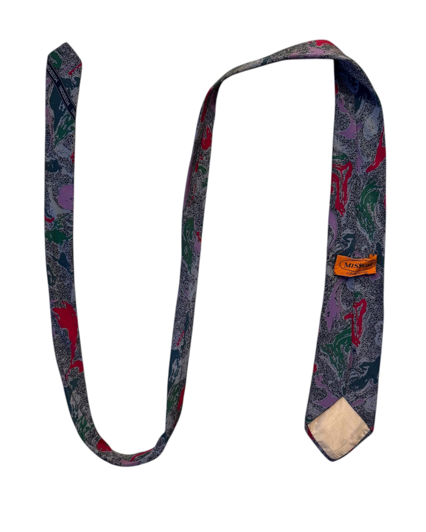 Multicolour Abstract Silk Necktie