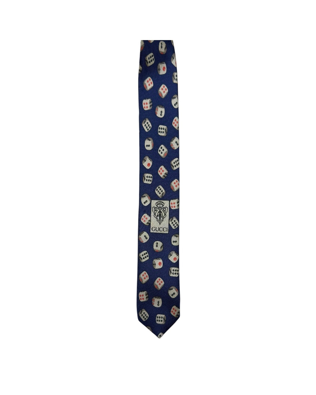Dice Print Silk Necktie