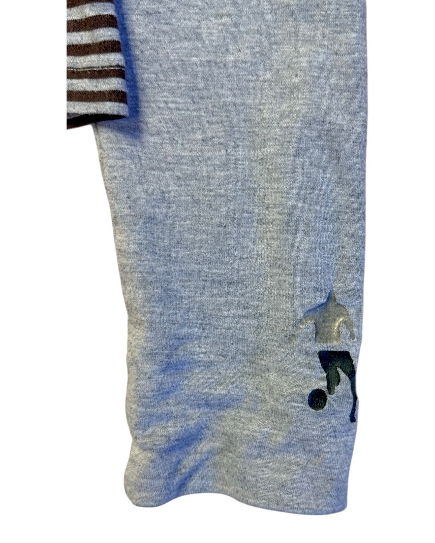 Striped Cotton Long-Sleeve Top (M)