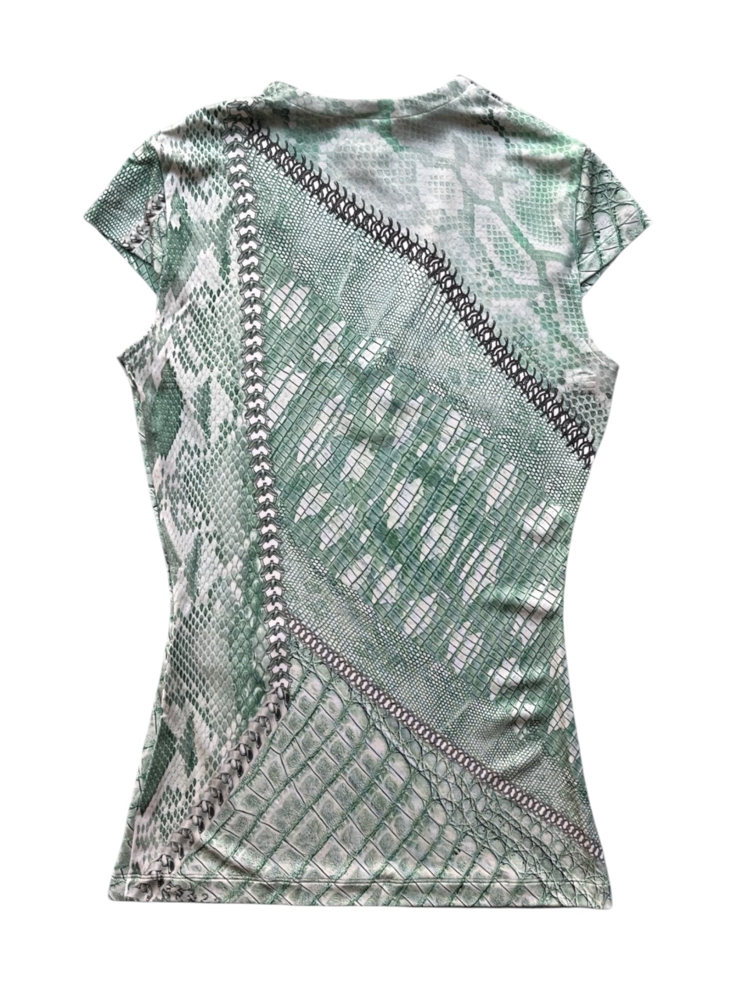Vintage Just Cavalli snake print top, Y2K fashion
