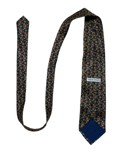 Geometric Pattern Silk Necktie