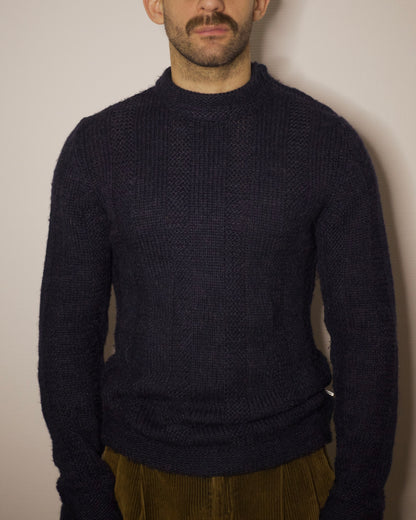 Wool Blend Neck Zip Knit (M)