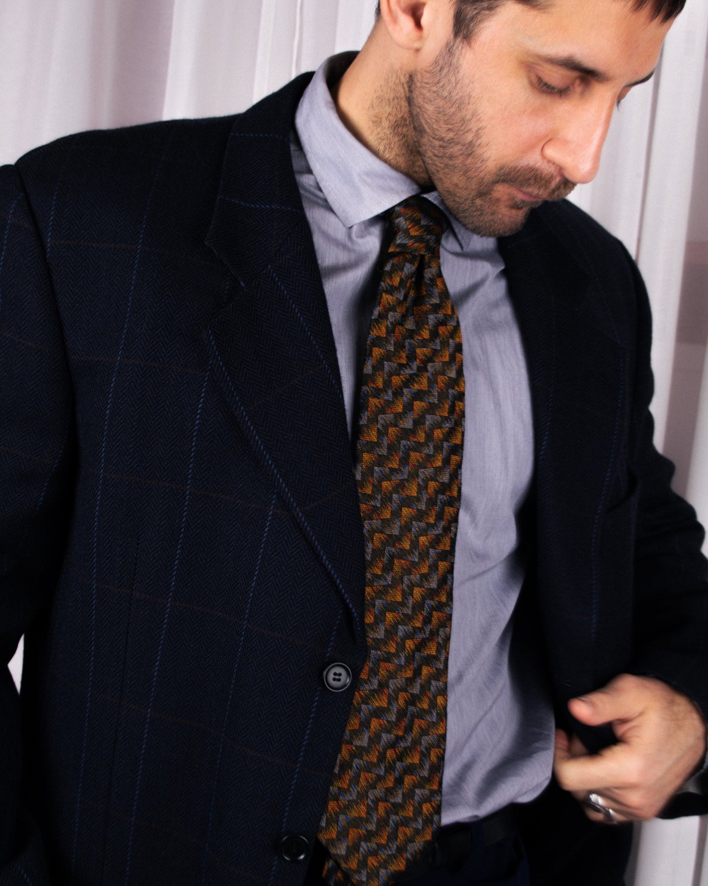 Herringbone Check Blazer (XL)