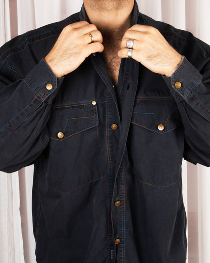 Dark Denim Button Shirt (M)