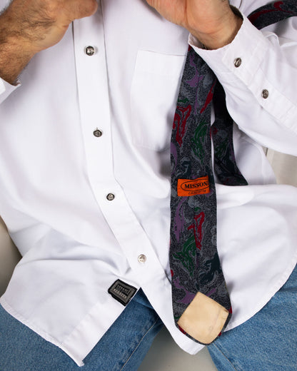 Multicolour Abstract Silk Necktie