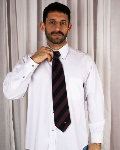 Striped Wool and Silk Necktie