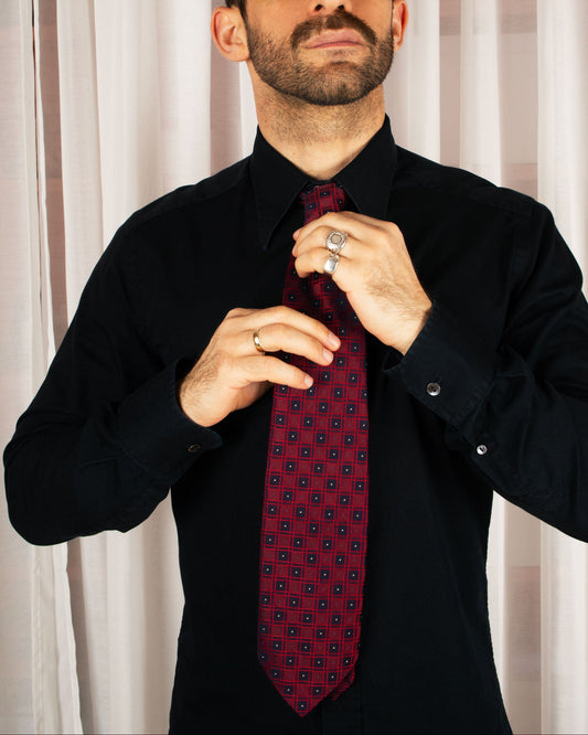 Geometric Silk Necktie