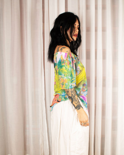 Psychedelic Print Blouse (M)