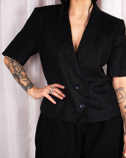 Short Sleeve Linen Jacket (M)