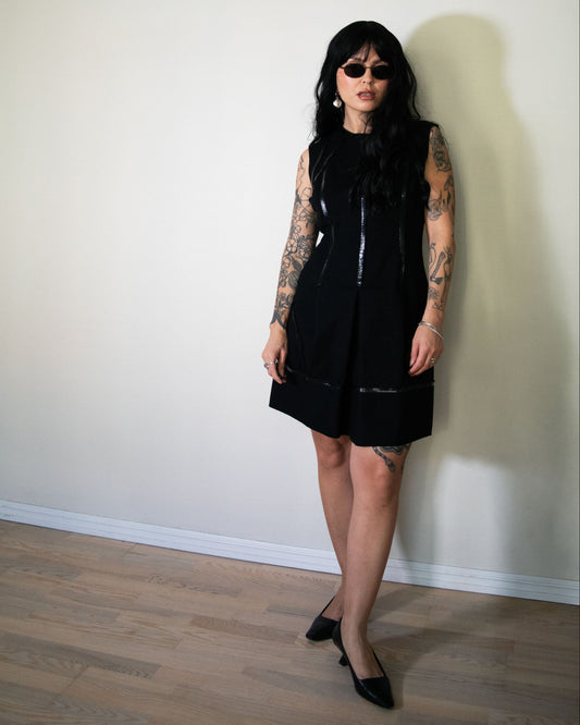 Wool Dress with Seam Tape Detail (M)