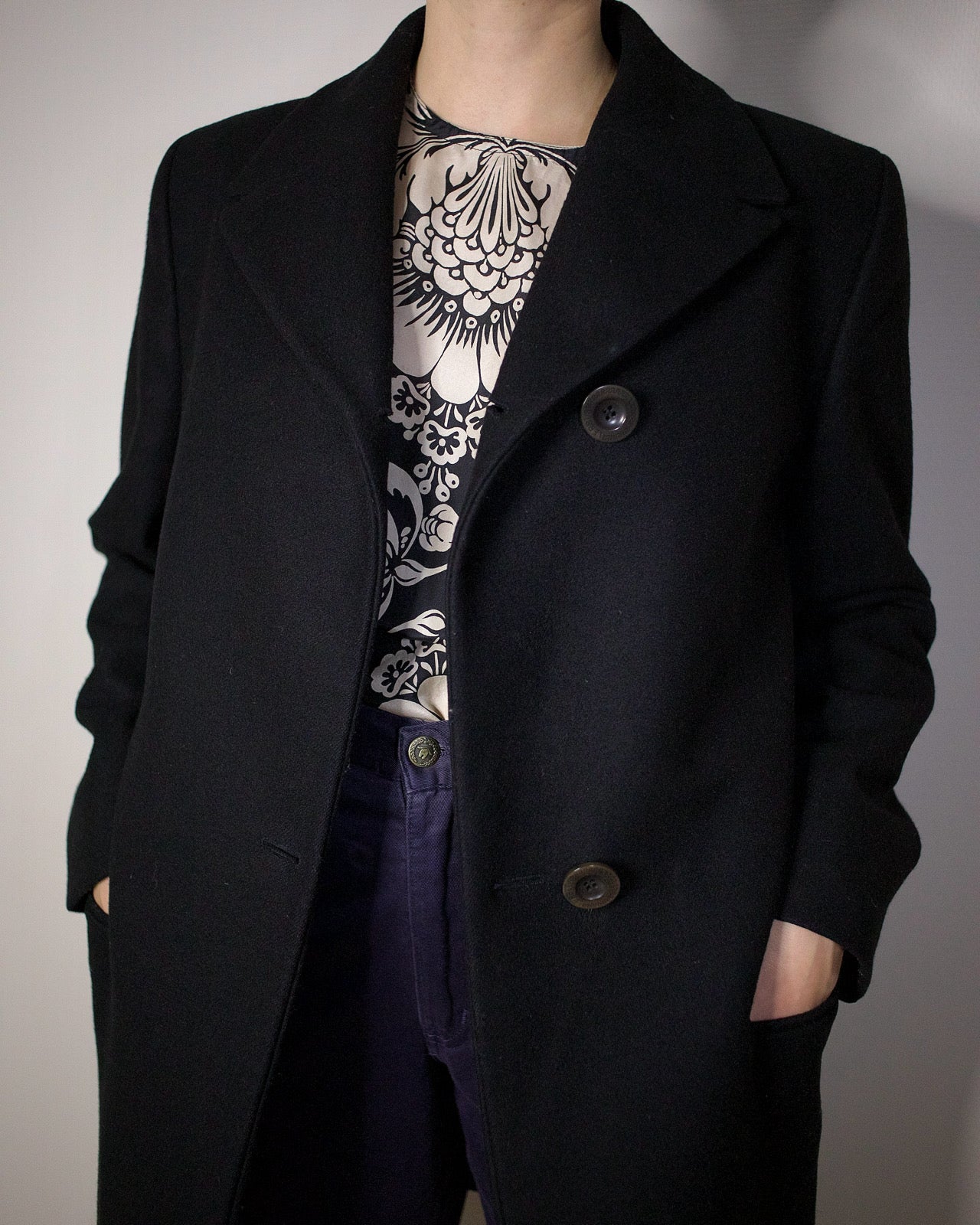 Notch Lapel Overcoat (S)