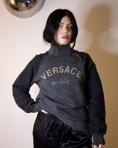 Wool Mockneck Sweatshirt (M/L)