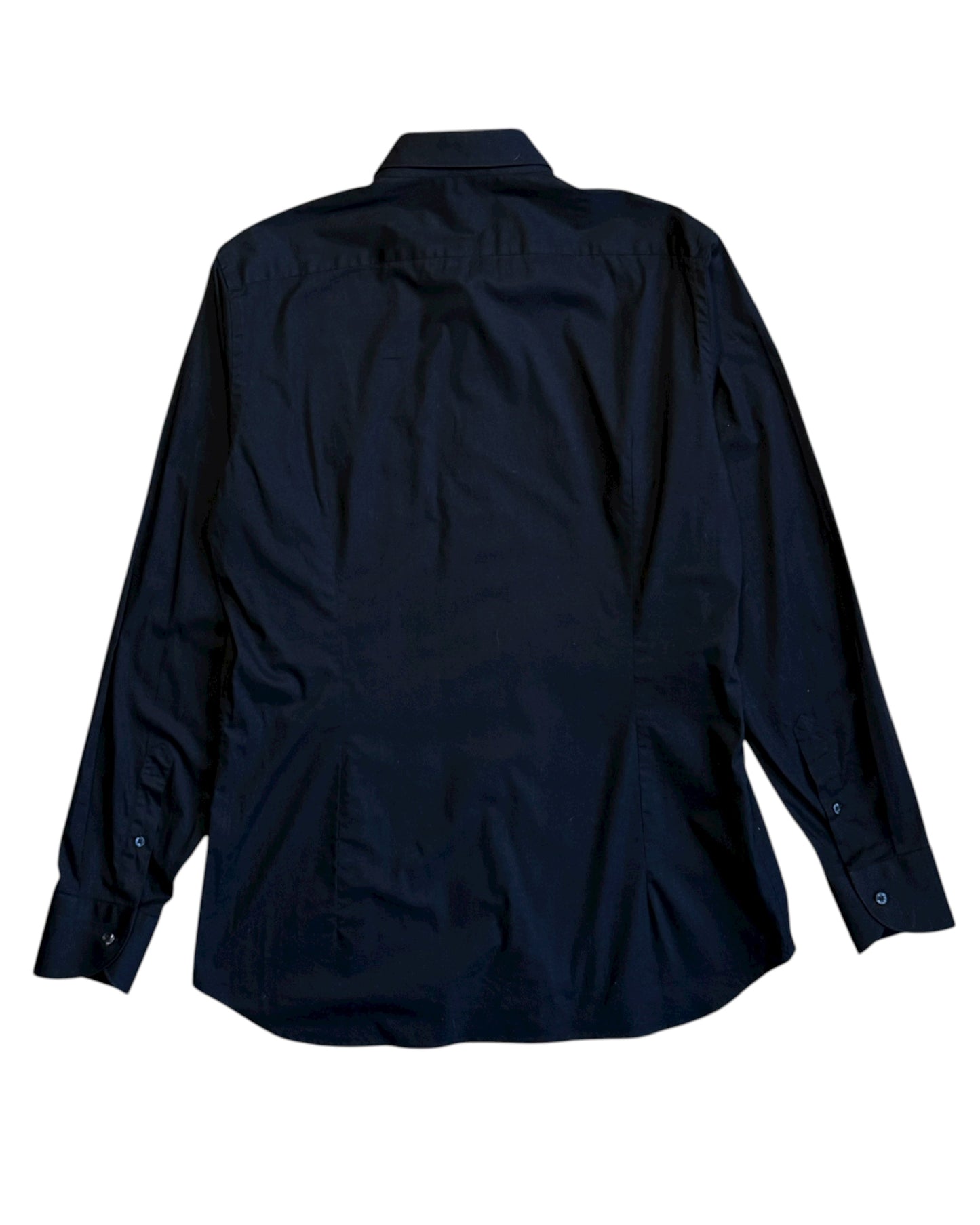 Back view showing tailored seams and clean finish.