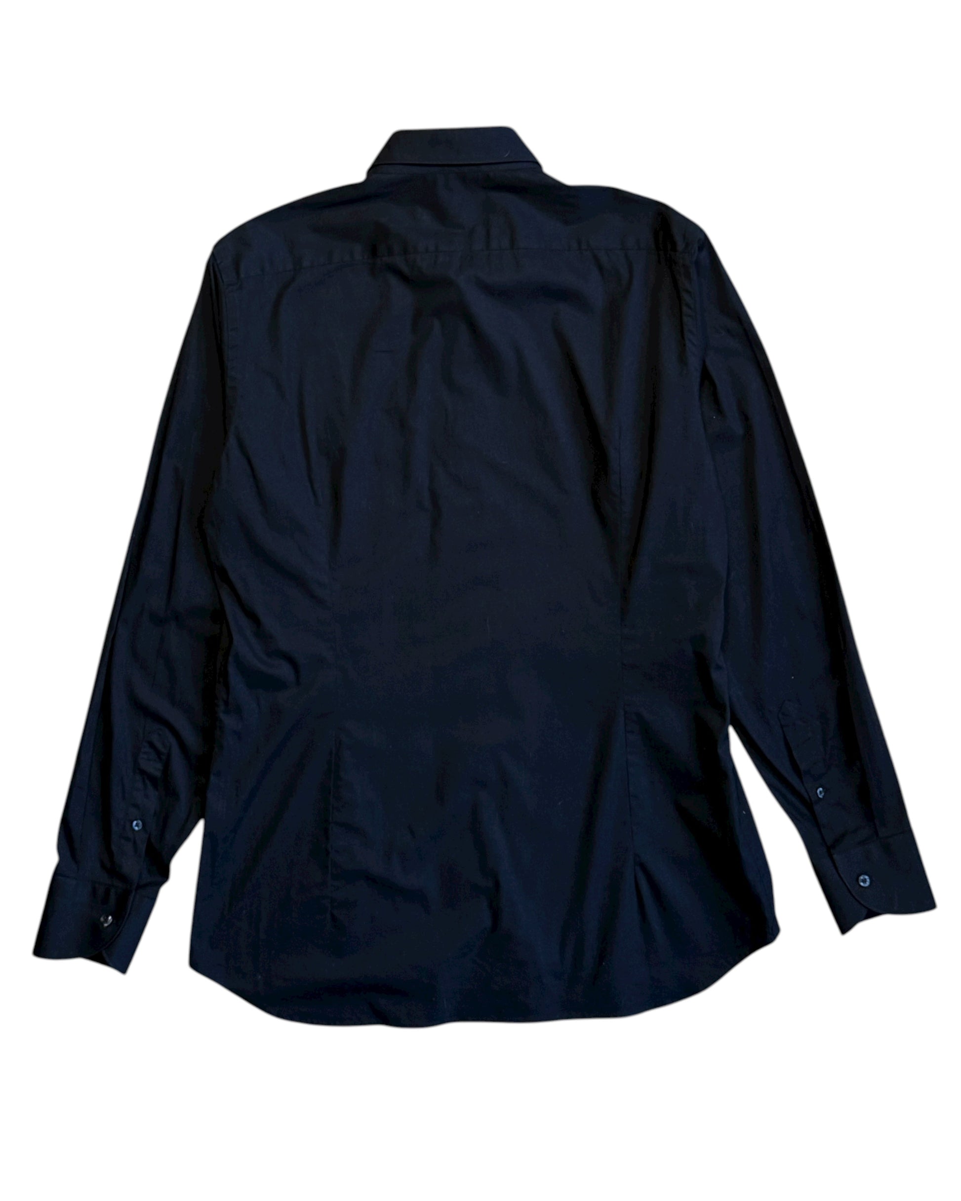 Back view showing tailored seams and clean finish.