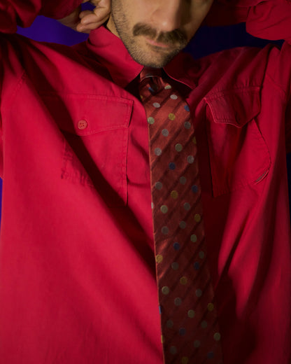 Rive Gauche Polka Dot Silk Necktie