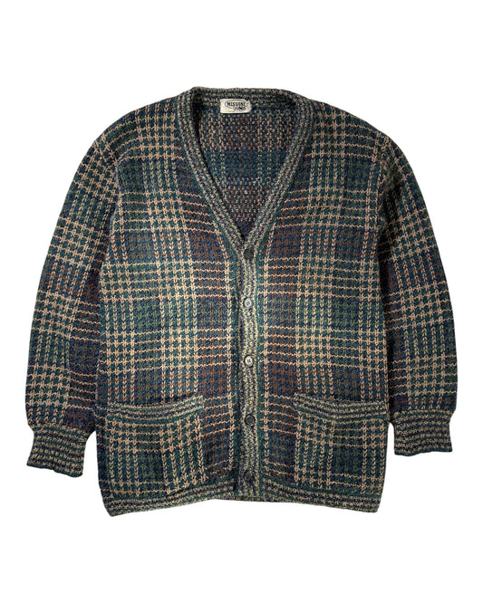Plaid Knit Cardigan (M)