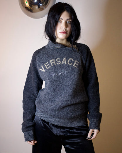 Wool Mockneck Sweatshirt (M/L)
