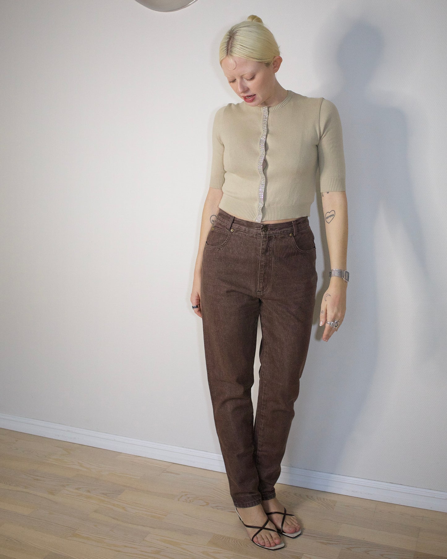 High Waist Taper Jeans (S)