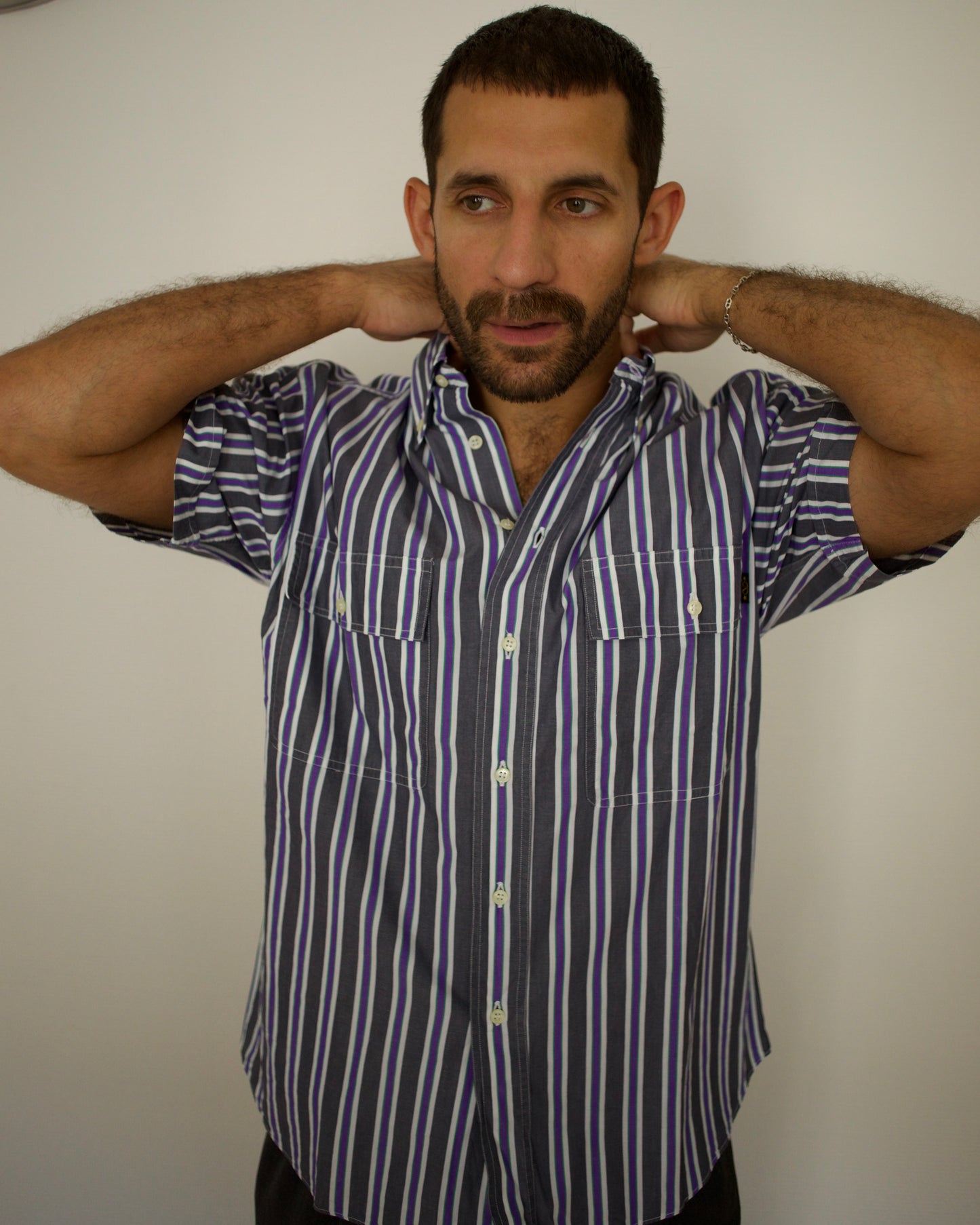 Short Sleeve Striped Shirt (M/L)