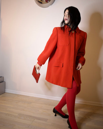 Red A-Line Coat (M)