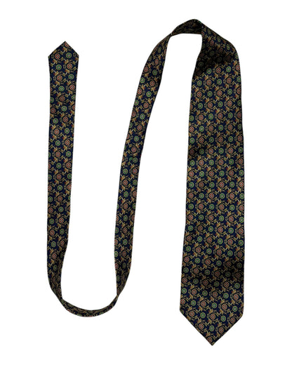 Geometric Pattern Silk Necktie