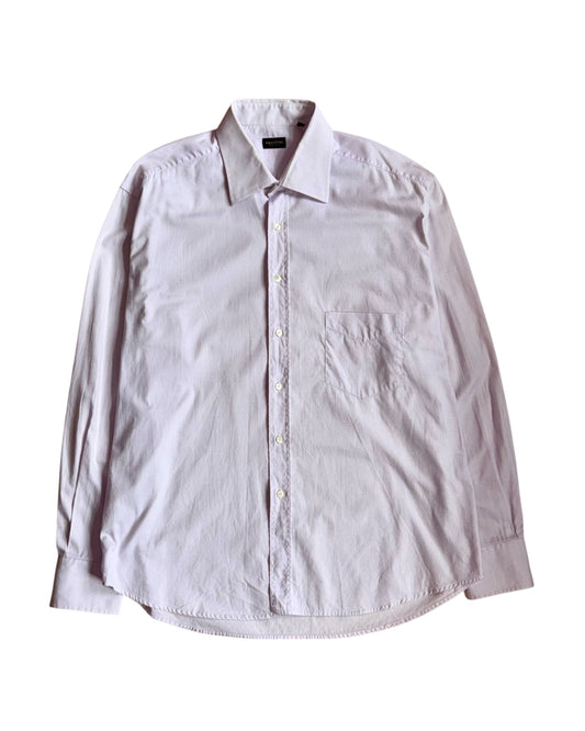 Light pink button-up shirt on a white background
