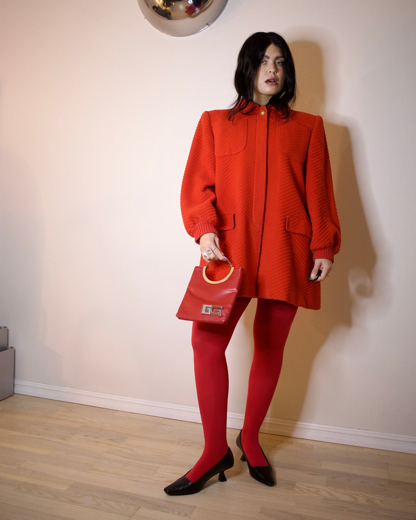 Red A-Line Coat (M)